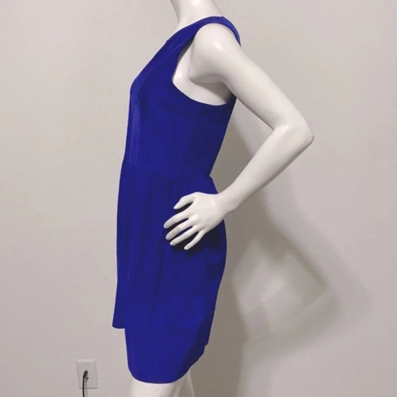 Lucky Brand Cobalt Blue Goat Leather Suede Dress Size M - Picture 5 of 10